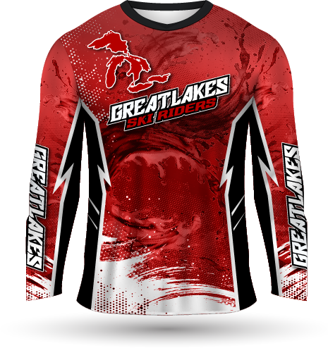 Great Lakes Ski Riders Long Sleeve Jersey Splash Design Great Lakes Ski Riders